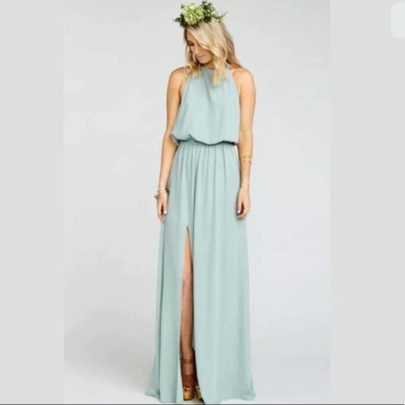 Show Me Your MuMu Dresses & Skirts - NEW Show Me Your Mumu Heather Halter Dress Sage